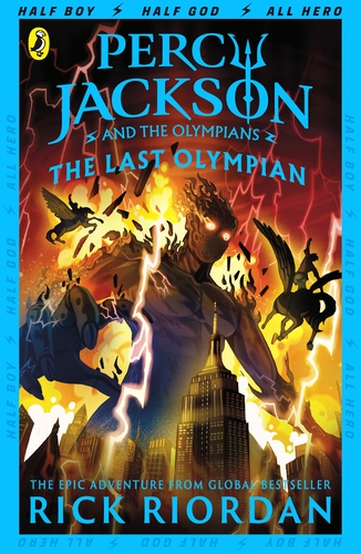 Coperta cărții "Percy Jackson and the Last Olympian" de autor necunoscut
