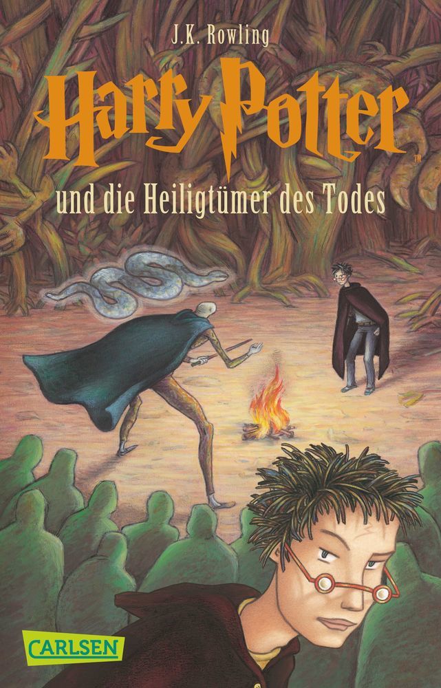 Coperta cărții "Harry Potter und die Heiligt&amp;#252;mer des Todes" de autor necunoscut