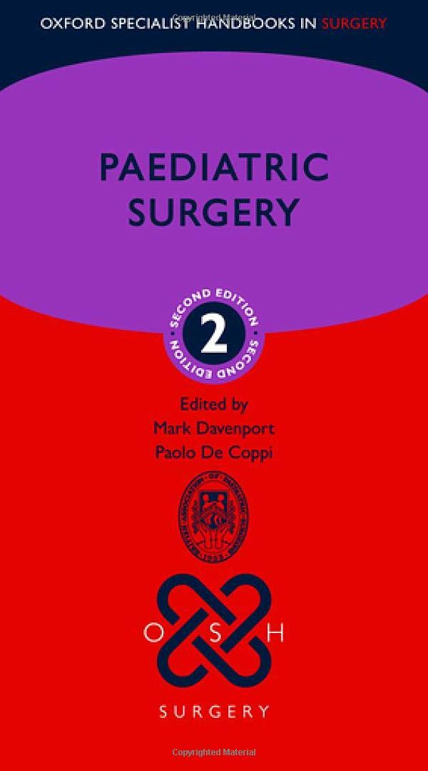 Coperta cărții "Paediatric Surgery" de autor necunoscut