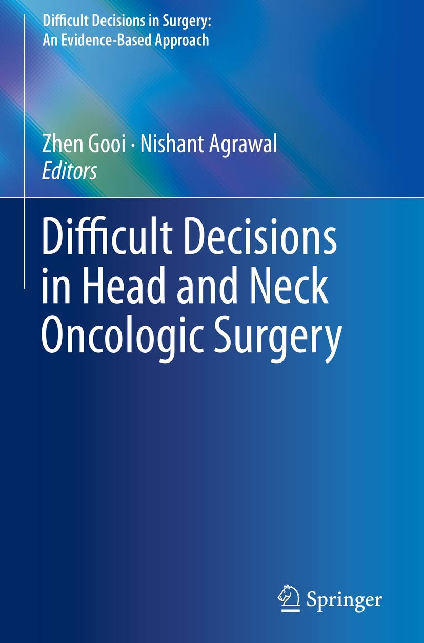 Coperta cărții "Difficult Decisions in Head and Neck Oncologic Surgery" de autor necunoscut