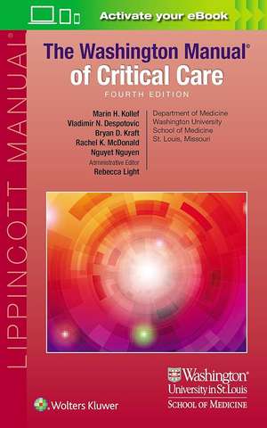 Coperta cărții "The Washington Manual of Critical Care" de autor necunoscut