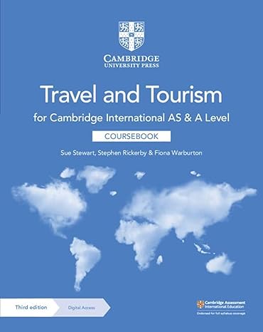 Coperta cărții "Cambridge International As And A Level Travel And Tourism Coursebook With Digital Access (2 Years)" de autor necunoscut