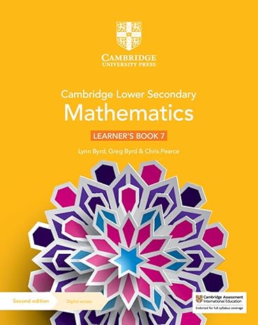 Coperta cărții "Cambridge Lower Secondary Mathematics Learner&amp;#146;s Book 7 with Digital Access (1 Year) (Cambridge Lower Secondary Maths)" de autor necunoscut