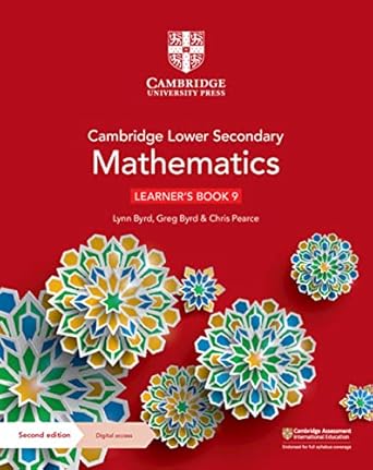 Coperta cărții "Cambridge Lower Secondary Mathematics Learner&amp;#146;s Book 9 with Digital Access (1 Year) (Cambridge Lower Secondary Maths)" de autor necunoscut