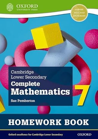 Coperta cărții "Cambridge Lower Secondary Complete Mathematics 7: Homework Book" de autor necunoscut