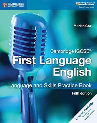 Coperta cărții "Cambridge IGCSE&amp;#174; First Language English Language and Skills Practice Book (Cambridge International IGCSE)" de autor necunoscut
