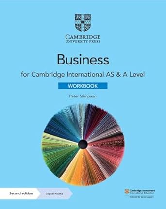 Coperta cărții "Cambridge International AS &amp; A Level Business Workbook with Digital Access (2 Years)" de autor necunoscut