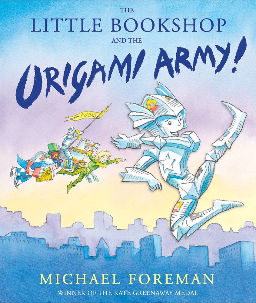 Coperta cărții "The Little Bookshop and the Origami Army" de autor necunoscut