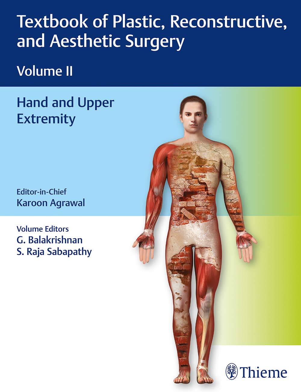 Coperta cărții "Textbook of Plastic, Reconstructive and Aesthetic Surgery (Vol. 2): Hand and Upper Extremity" de autor necunoscut