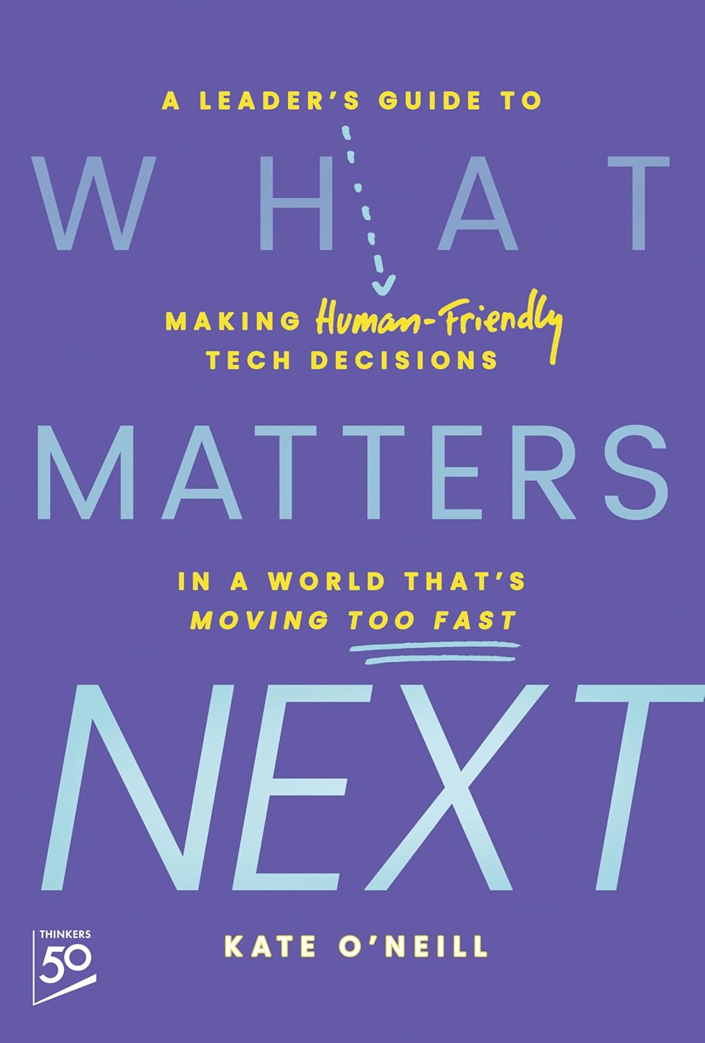 Coperta cărții "What Matters Next: A Leader&#039;s Guide to Making Human-Friendly Tech Decisions in a World That&#039;s Moving Too Fast" de autor necunoscut