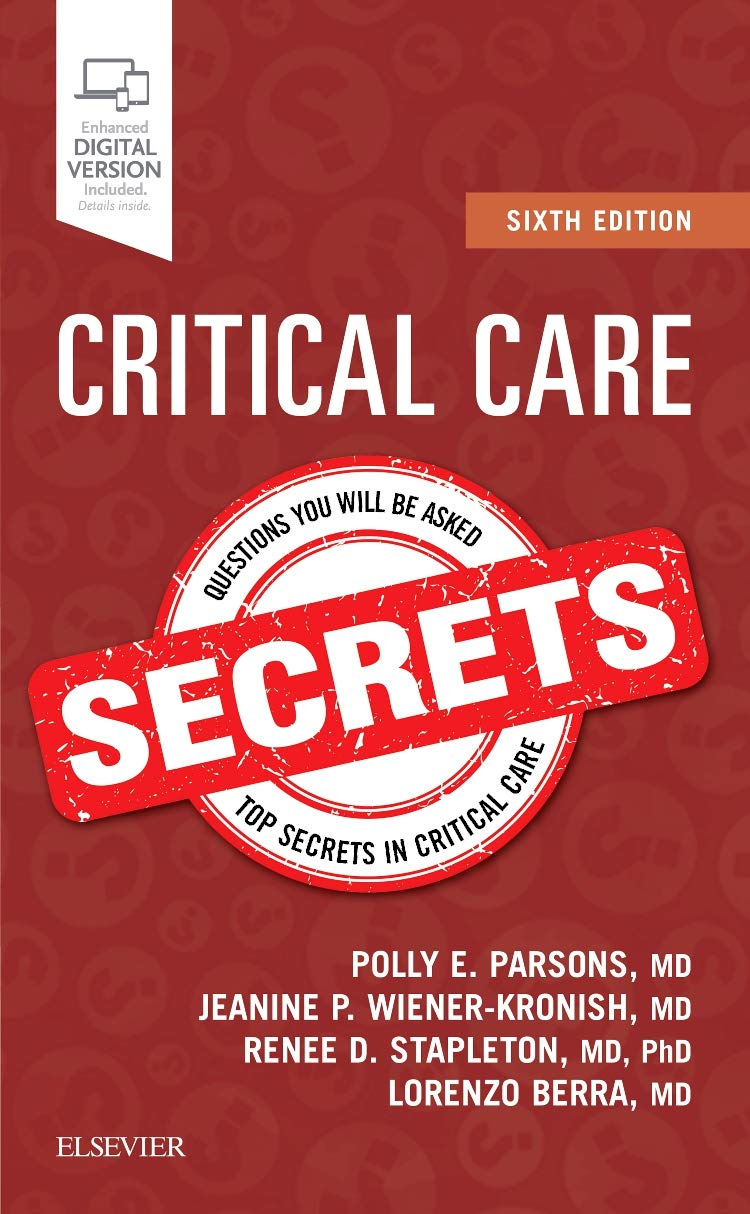 Coperta cărții "Critical Care Secrets, 6th Edition" de autor necunoscut