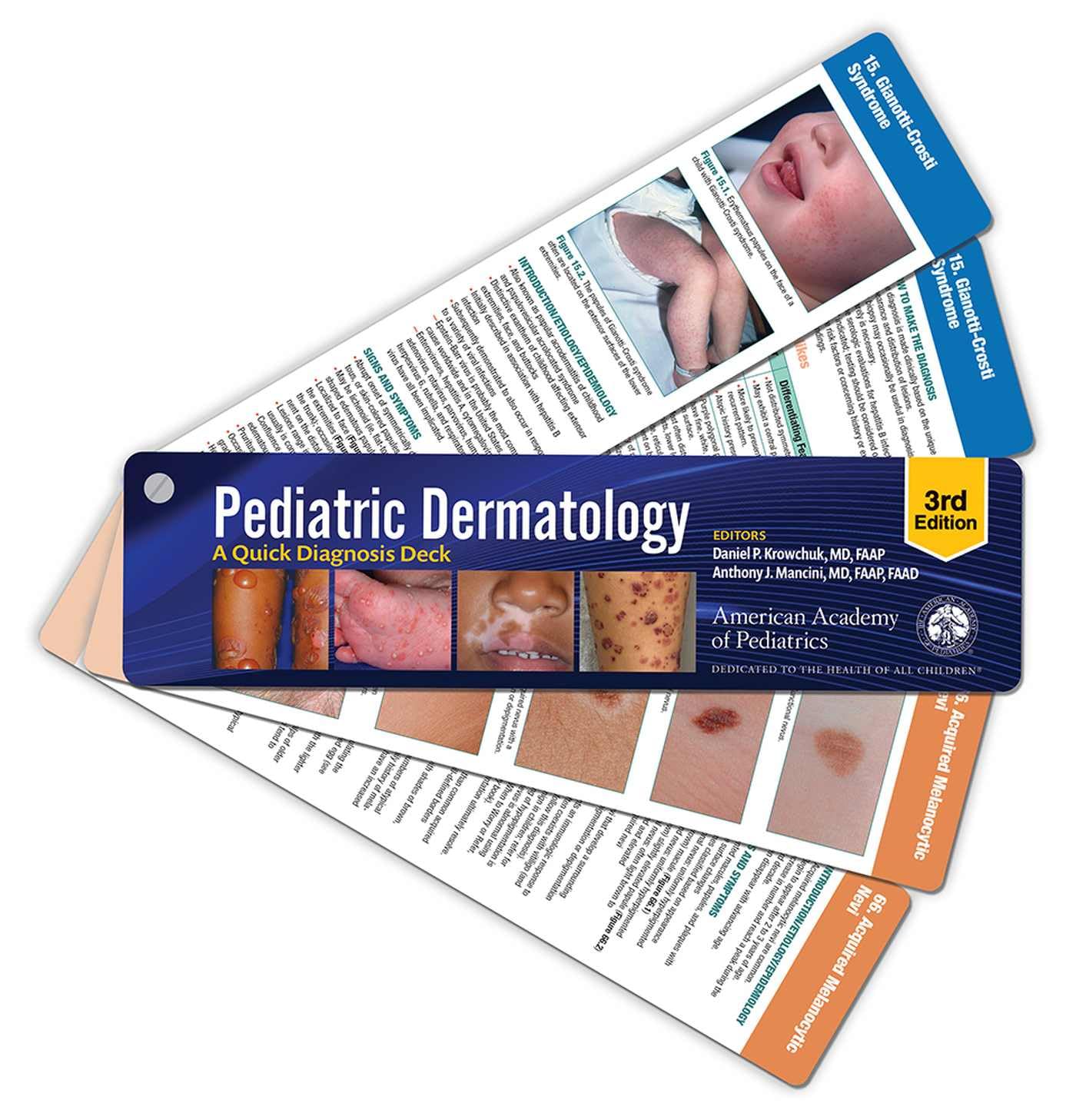 Coperta cărții "Pediatric Dermatology: A Quick Diagnosis Deck, 3rd edition" de autor necunoscut