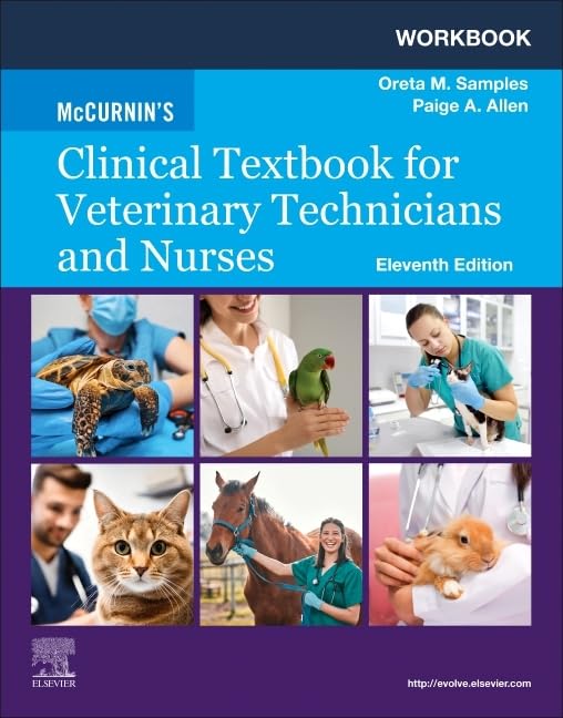 Coperta cărții "Workbook for McCurnin&#039;s Clinical Textbook for Veterinary Technicians and Nurses" de autor necunoscut