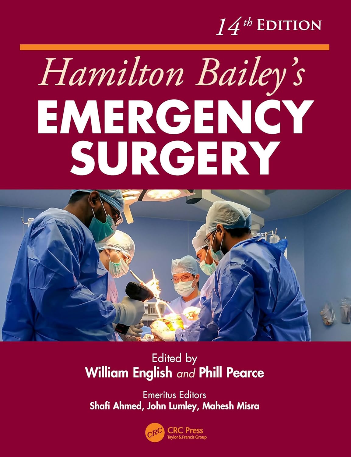 Coperta cărții "Hamilton Bailey&#039;s Emergency Surgery, 14th Edition" de autor necunoscut