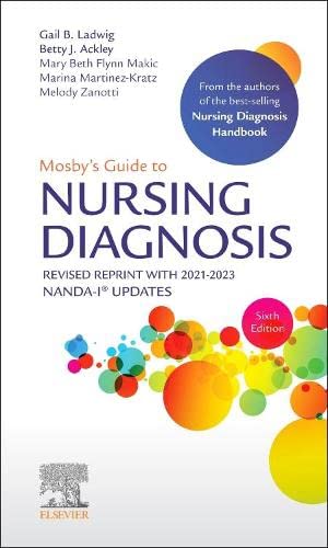 Coperta cărții "Mosby&#039;s Guide to Nursing Diagnosis, 6th Edition Revised Reprint with 2021-2023" de autor necunoscut