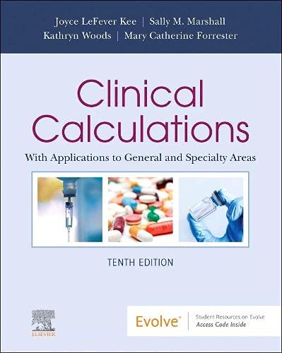 Coperta cărții "Clinical Calculations: With Applications to General and Specialty Areas" de autor necunoscut