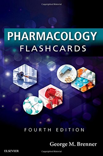 Coperta cărții "Pharmacology Flash Cards" de autor necunoscut