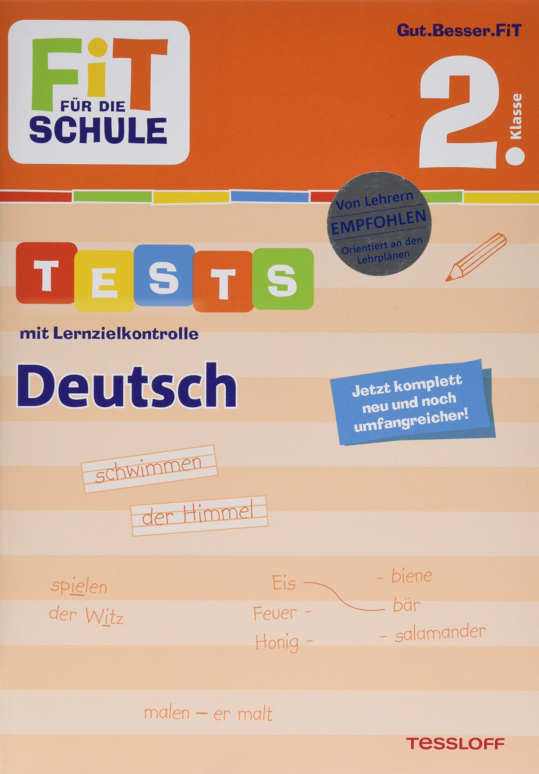 Coperta cărții "FiT F&amp;#220;R DIE SCHULE. Tests mit Lernzielkontrolle. Deutsch 2. Klasse" de autor necunoscut