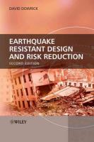 Coperta cărții "Earthquake Resistant Design and Risk Reduction" de autor necunoscut