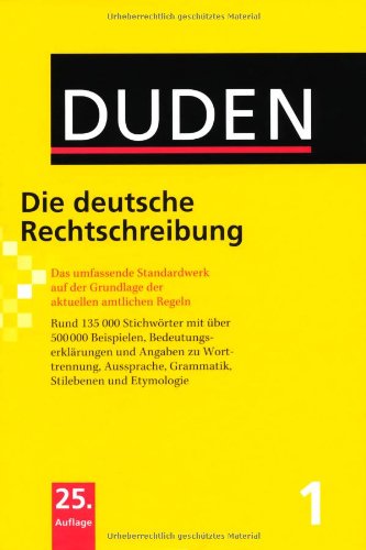 Coperta cărții "Duden 01. Die deutsche Rechtschreibung" de autor necunoscut