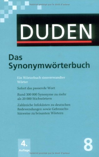 Coperta cărții "Der Duden in 12 B&amp;#228;nden - Band 8 : Das Synonymw&amp;#246;rterbuch + CD" de autor necunoscut