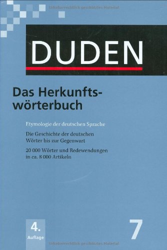 Coperta cărții "Der Duden in 12 B&amp;#228;nden - Band 7 : Das Herkunftsw&amp;#246;rterbuch" de autor necunoscut
