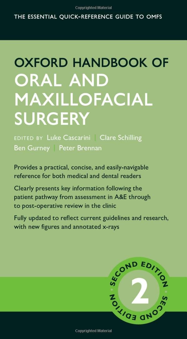 Coperta cărții "Oxford Handbook of Oral and Maxillofacial Surgery (Oxford Medical Handbooks)" de autor necunoscut