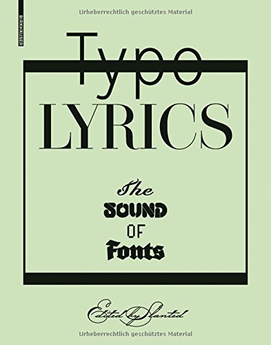 Coperta cărții "TypoLyrics: The Sound of Fonts" de autor necunoscut