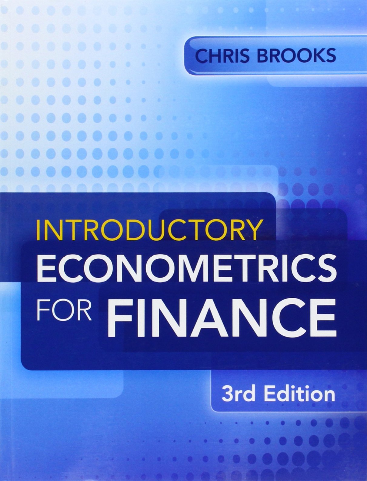 Coperta cărții "Introductory Econometrics for Finance" de autor necunoscut