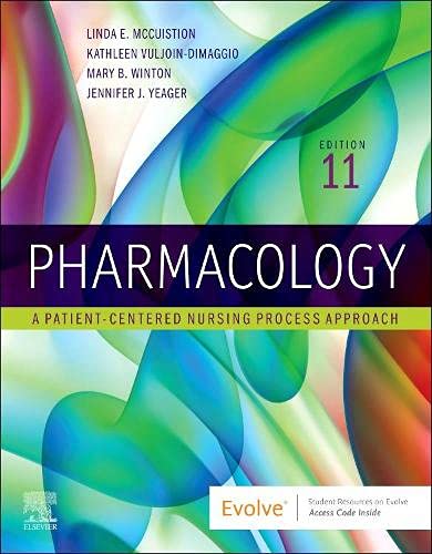 Coperta cărții "Pharmacology: A Patient-Centered Nursing Process Approach" de autor necunoscut