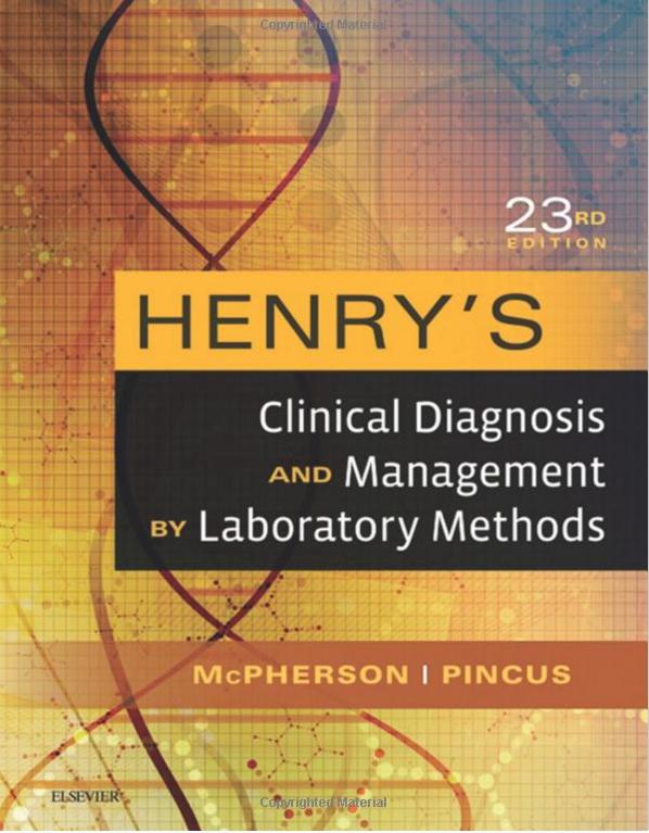 Coperta cărții "Henry&#039;s Clinical Diagnosis and Management by Laboratory Methods, 23rd Edition" de autor necunoscut