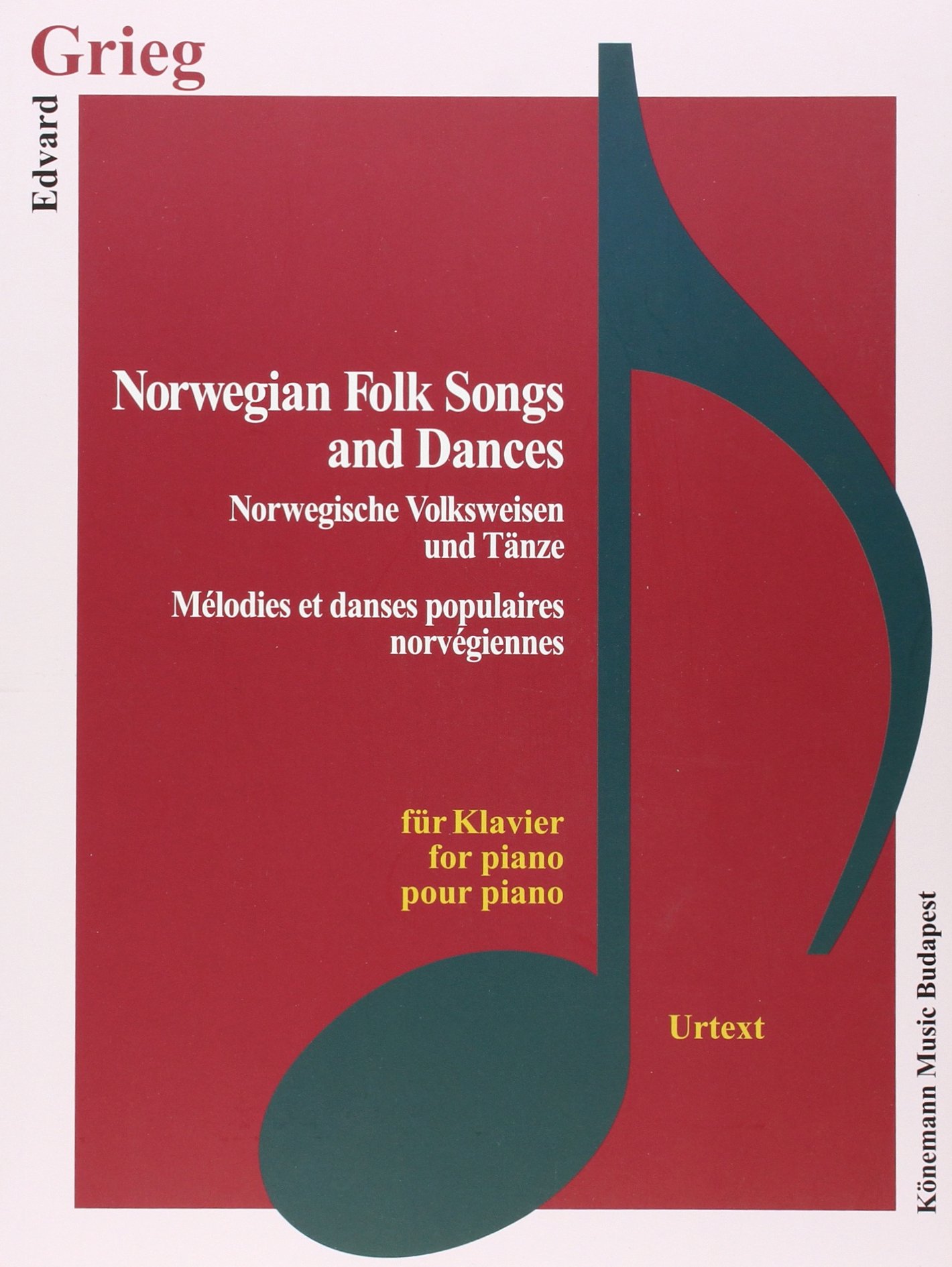 Coperta cărții "Grieg, Norwegian Folk Songs and Dances" de autor necunoscut