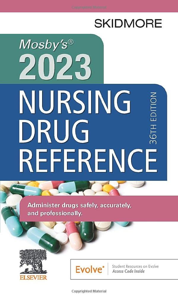 Coperta cărții "Mosby&#039;s 2023 Nursing Drug Reference" de autor necunoscut