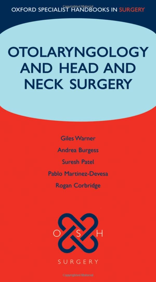 Coperta cărții "Otolaryngology and Head and Neck Surgery" de autor necunoscut