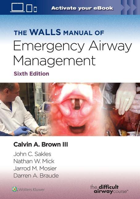 Coperta cărții "The Walls Manual of Emergency Airway Management" de autor necunoscut