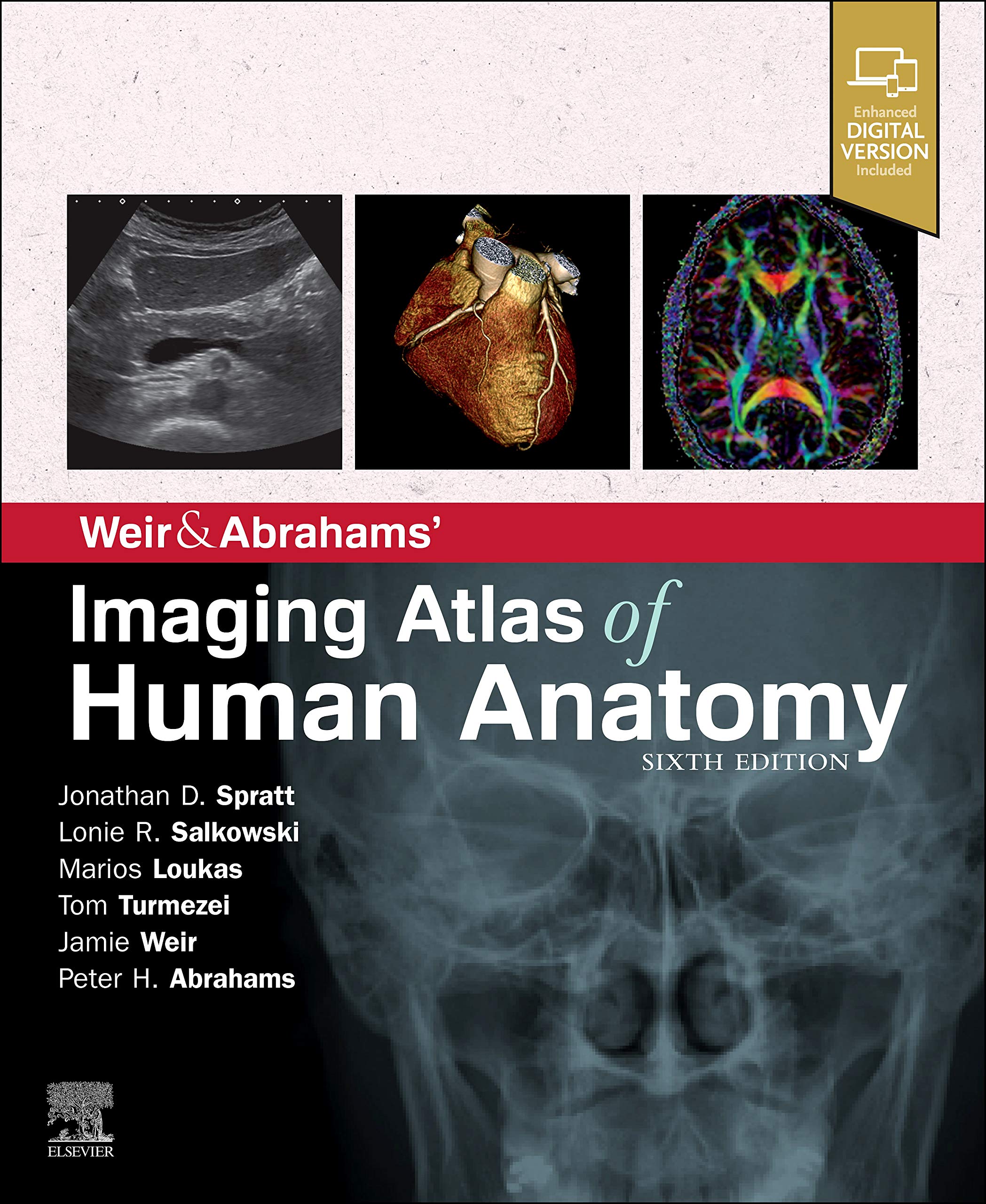 Coperta cărții "Weir &amp; Abrahams Imaging Atlas of Human Anatomy" de autor necunoscut