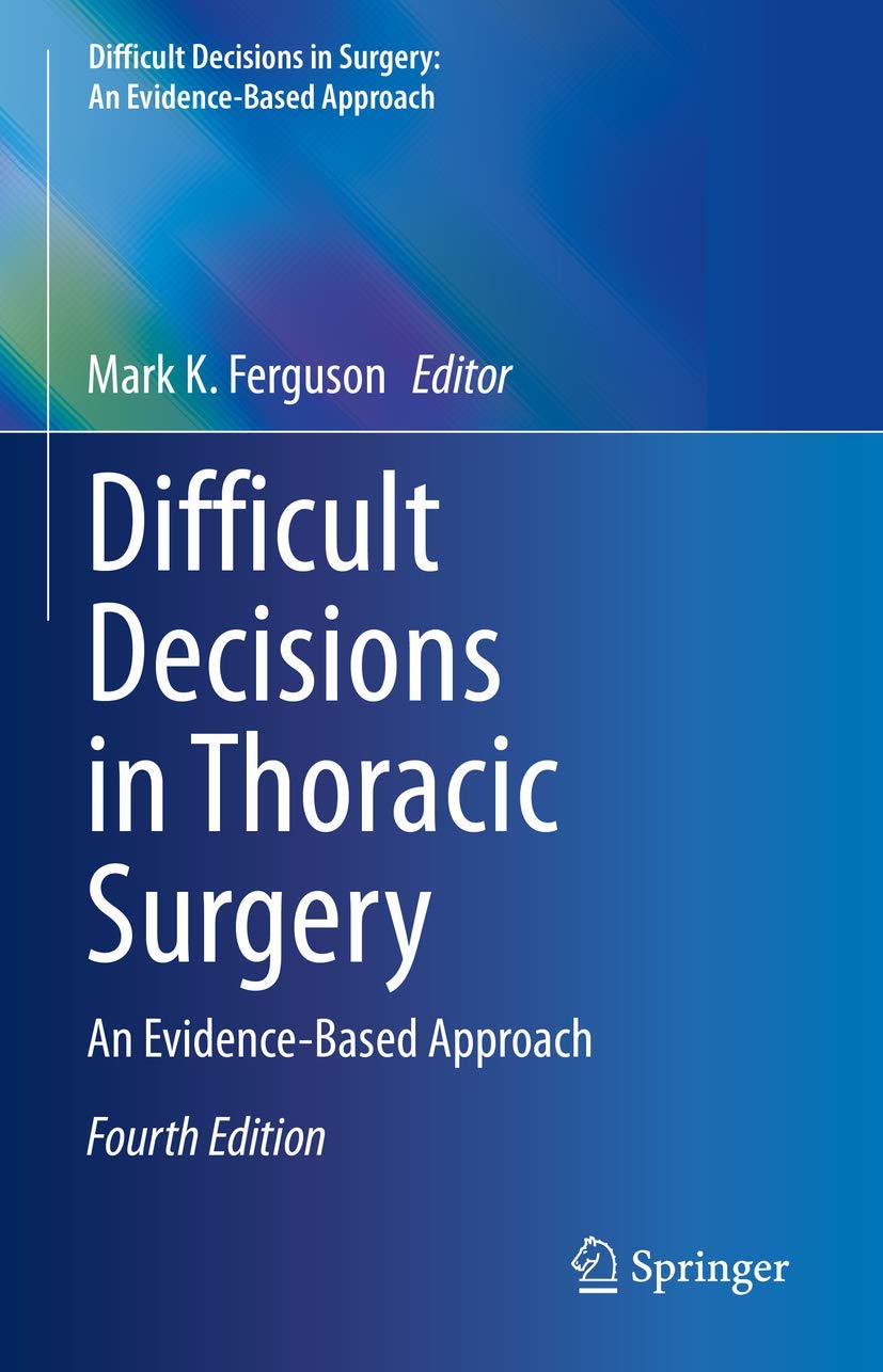 Coperta cărții "Difficult Decisions in Thoracic Surgery: An Evidence-Based Approach" de autor necunoscut