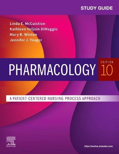 Coperta cărții "Study Guide for Pharmacology: A Patient-Centered Nursing Process Approach" de autor necunoscut