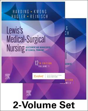 Coperta cărții "Lewis&amp;#146;s Medical-Surgical Nursing - 2-Volume Set, 12th Edition" de autor necunoscut