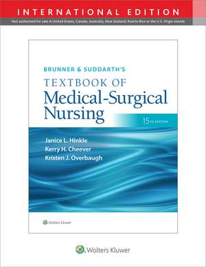 Coperta cărții "Brunner &amp; Suddarth&#039;s Textbook of Medical-Surgical Nursing" de autor necunoscut