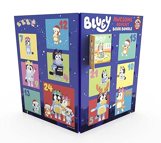 Coperta cărții "Bluey: Awesome Advent Book Bundle: An Advent Calendar" de autor necunoscut