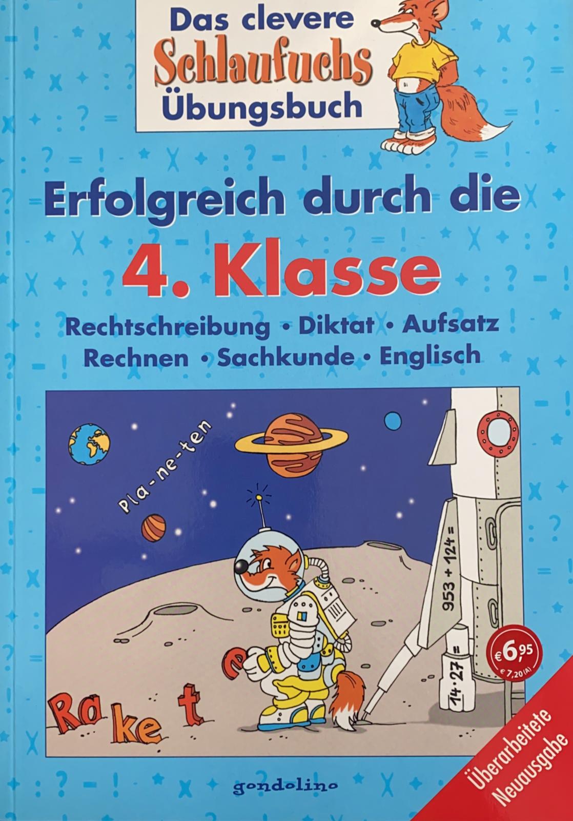 Coperta cărții "Das clevere Schlaufuchs &amp;#220;bungsbuch. Erfolgreich durch die 4. Klasse" de autor necunoscut