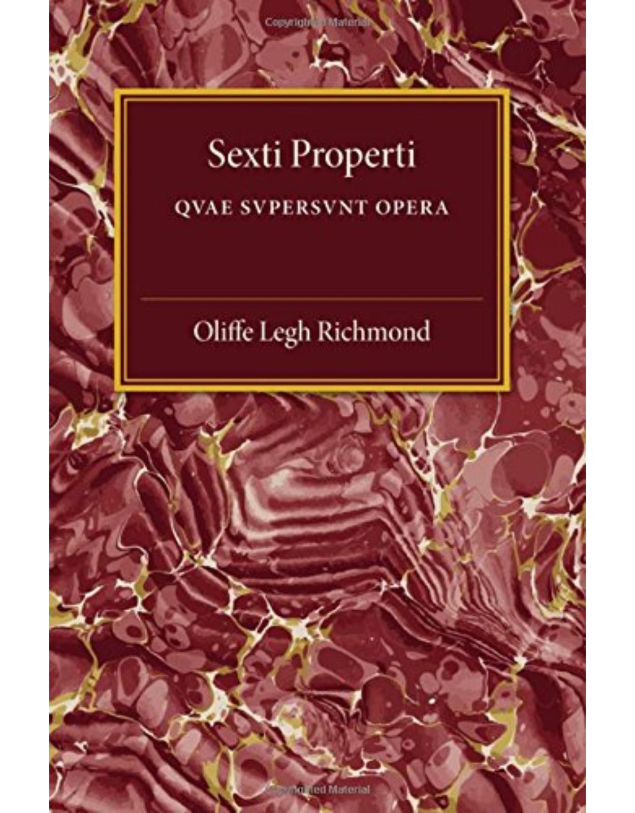 Sexti Properti: Qvae Svpersvnt Opera