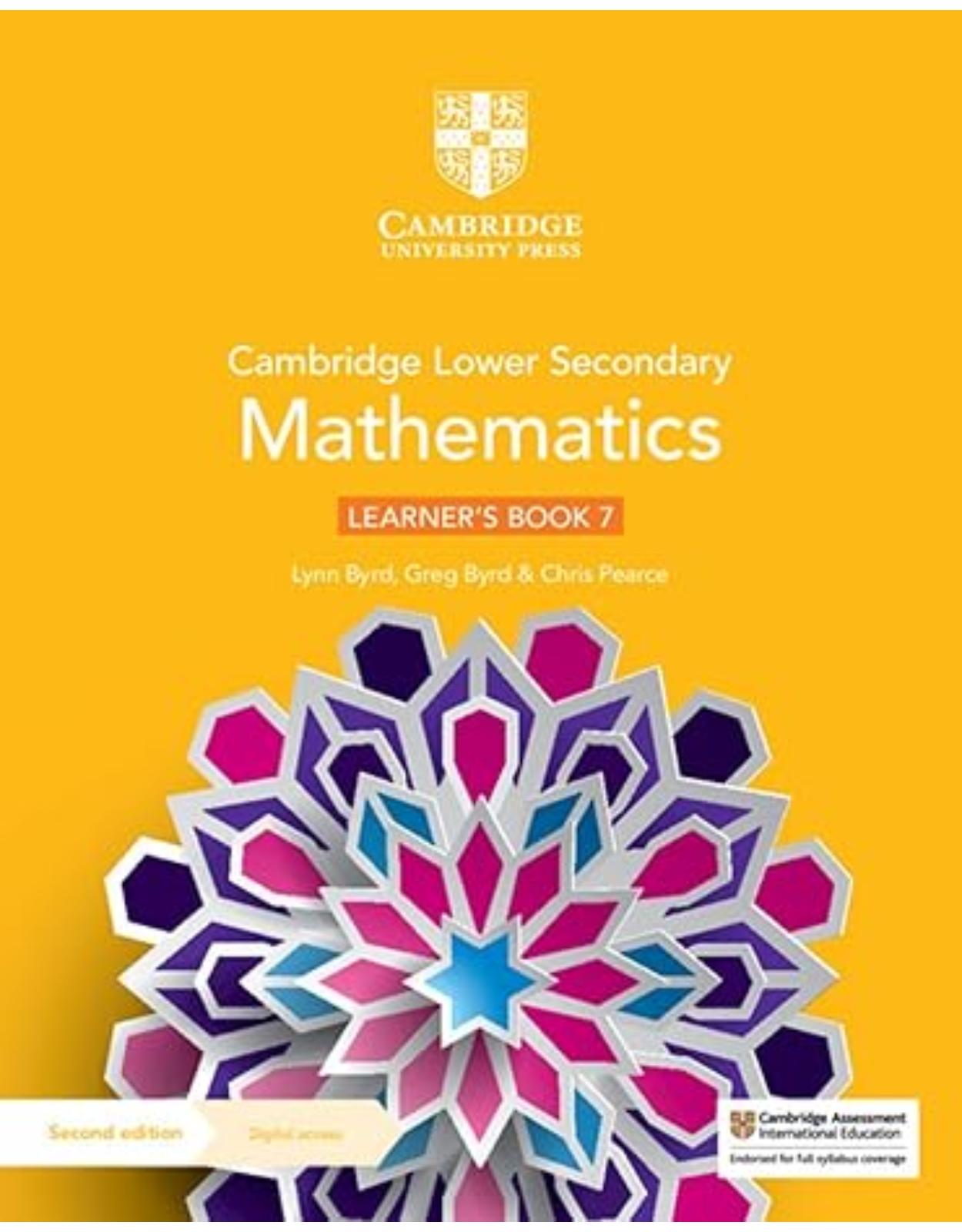 Cambridge Lower Secondary Mathematics Learners Book 7 with Digital Access (1 Year) (Cambridge Lower Secondary Maths)