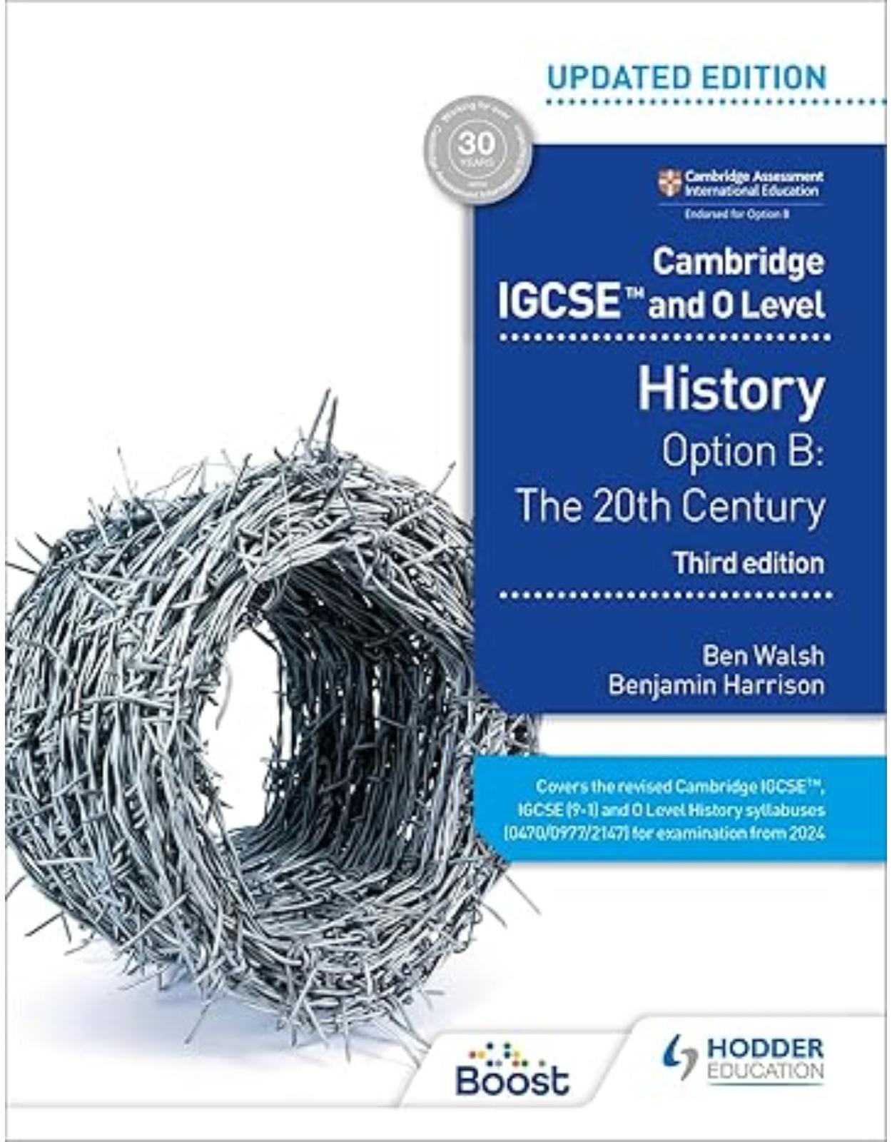 Cambridge IGCSE and O Level History 3rd Edition: Option B: The 20th century: Hodder Education Group