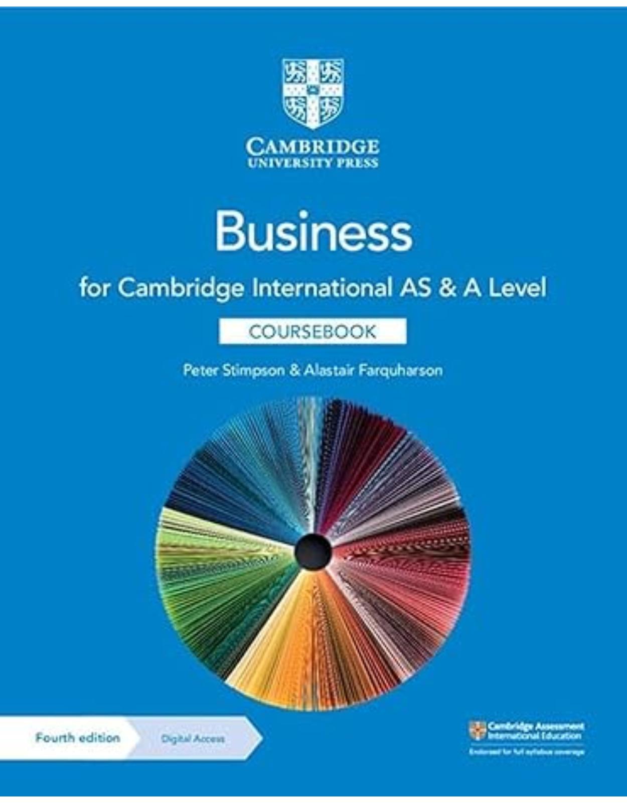 Cambridge International AS & A Level Business Coursebook with Digital Access (2 Years)