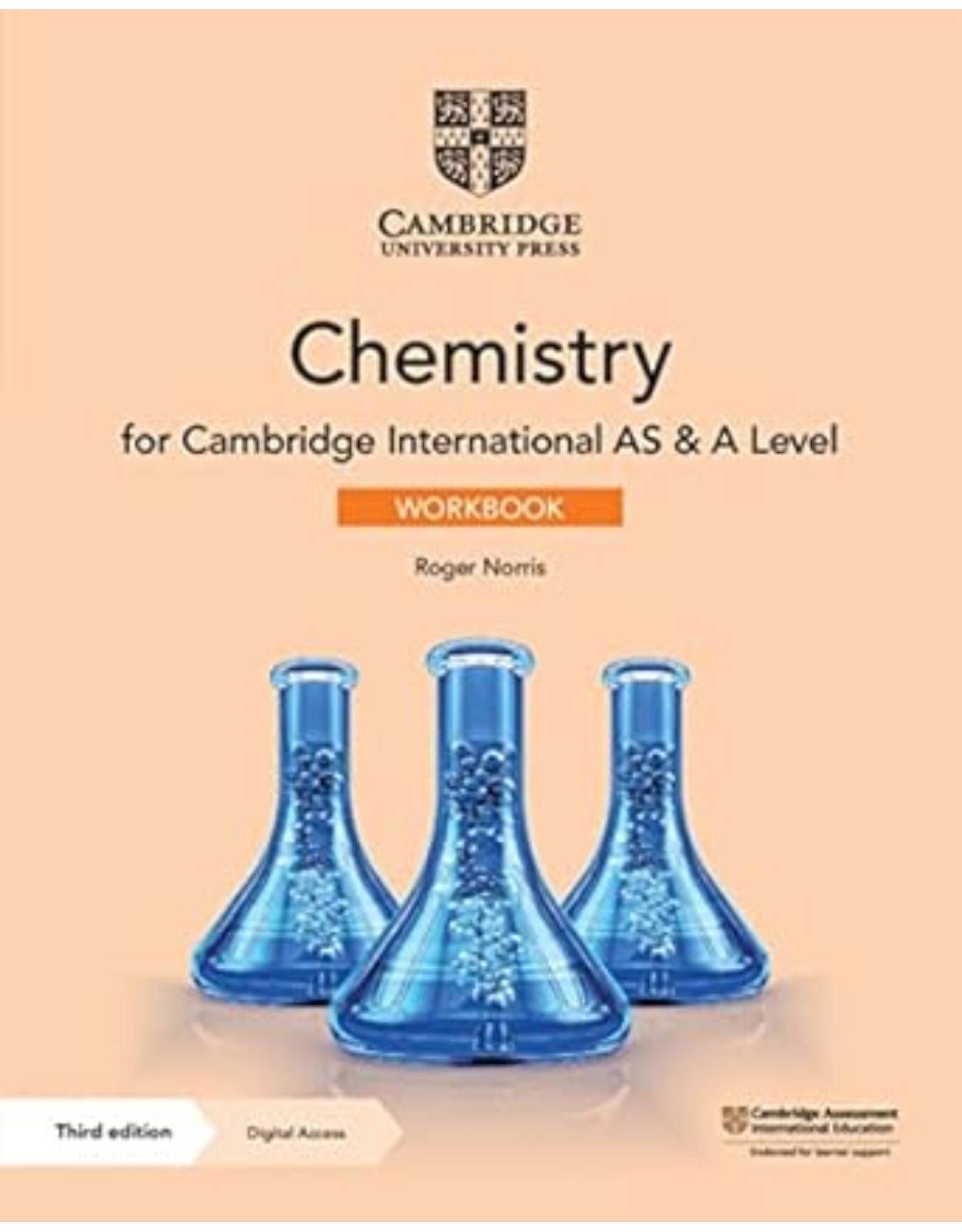 Cambridge International AS & A Level Chemistry Workbook with Digital Access (2 Years) 3rd Edition