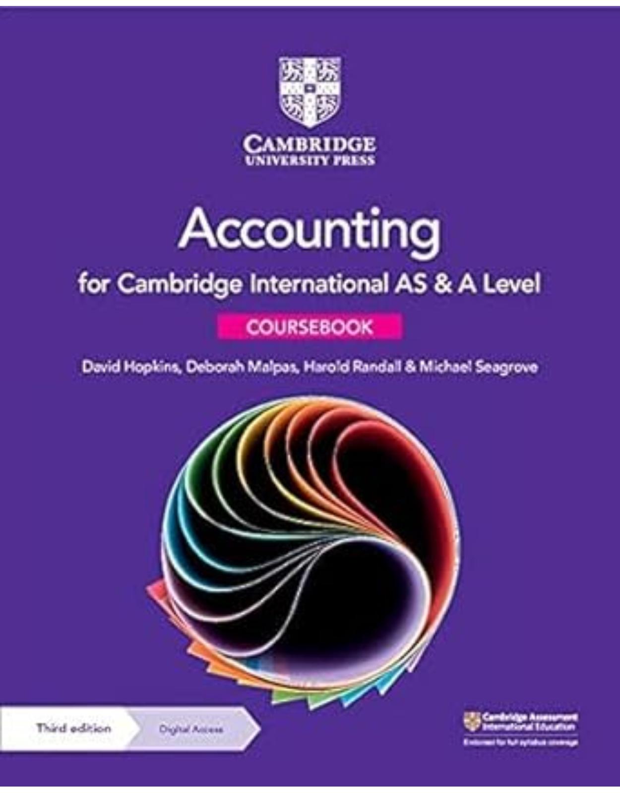 Cambridge International AS & A Level Accounting Coursebook with Digital Access (2 Years)