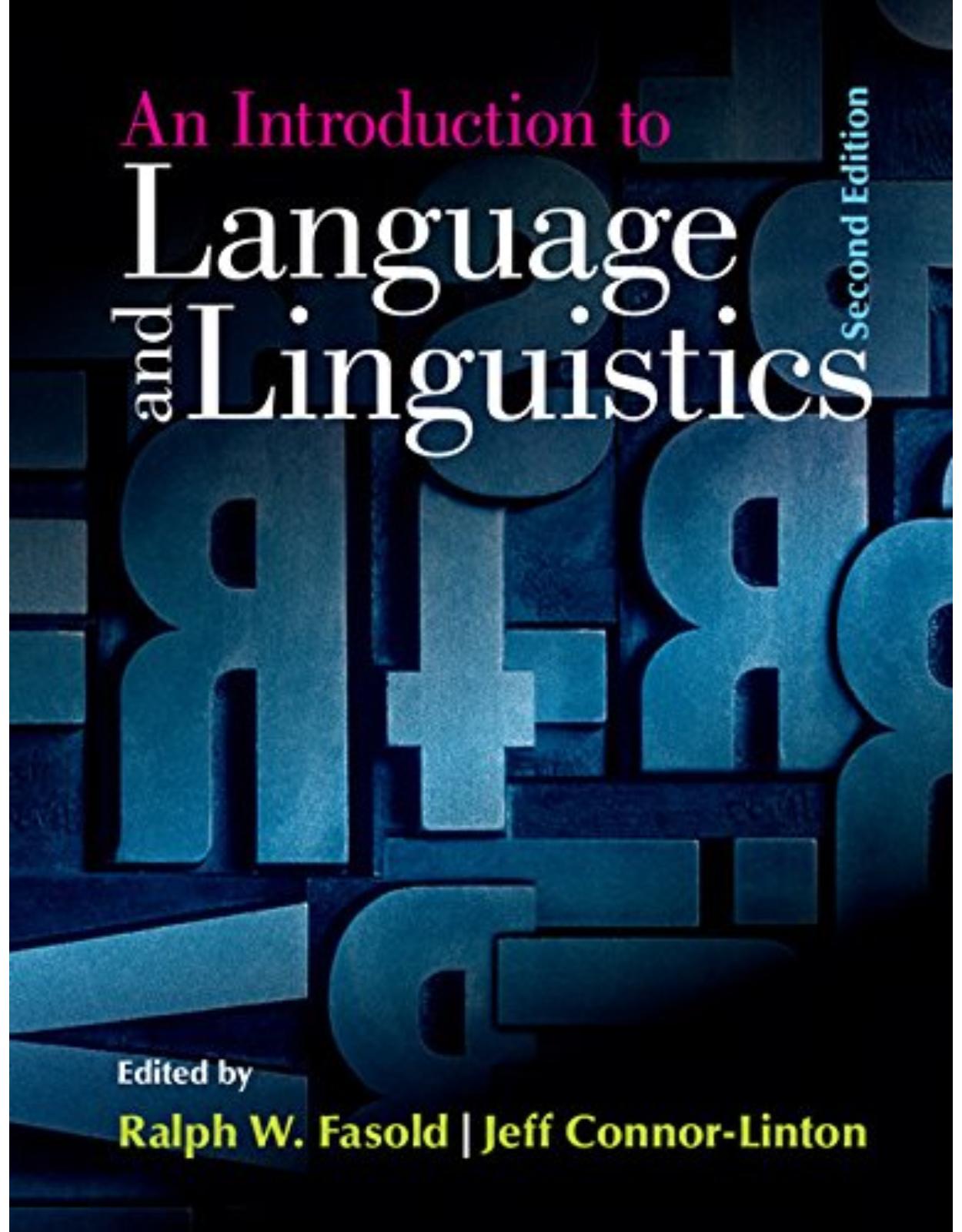 An Introduction to Language and Linguistics