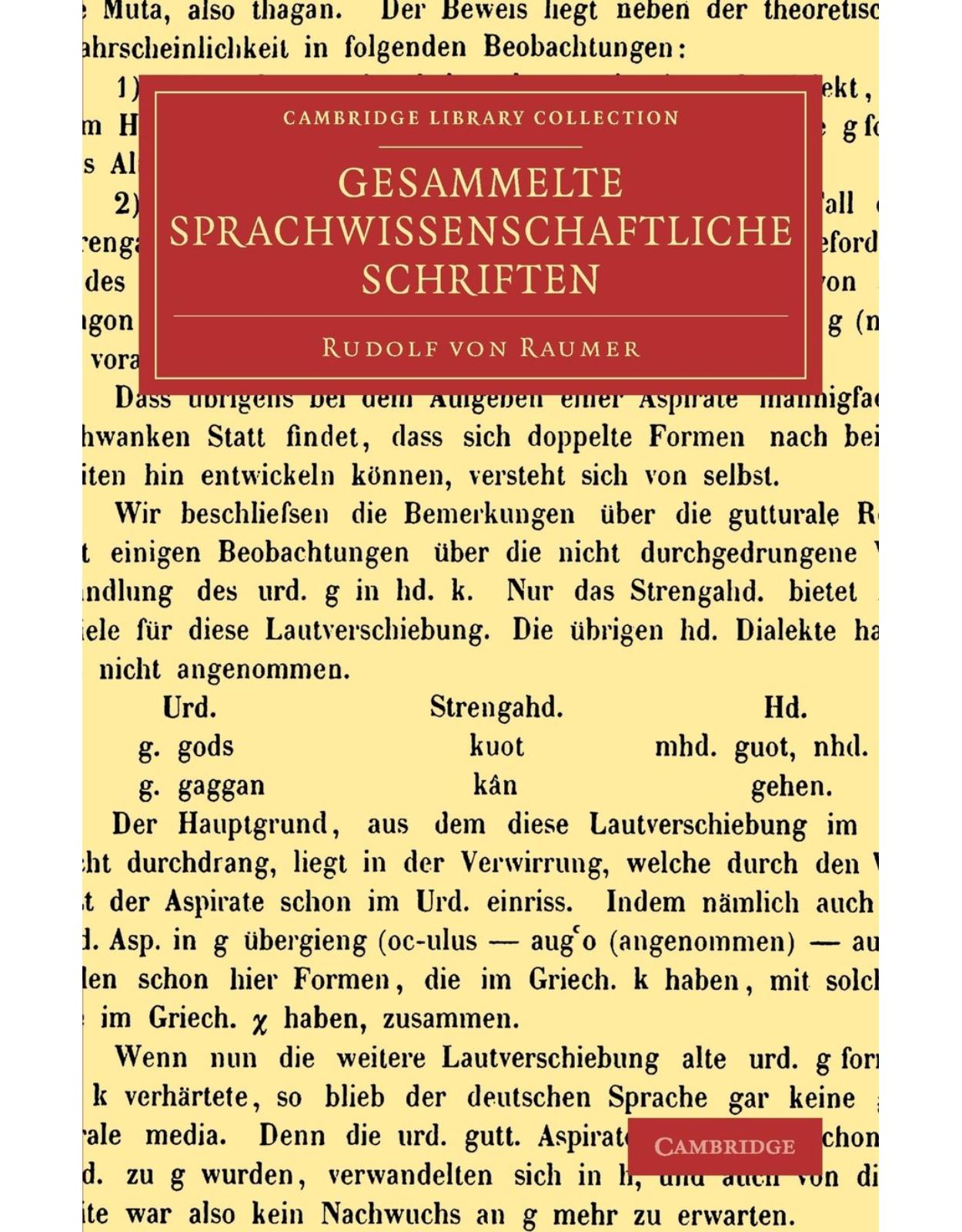 Gesammelte sprachwissenschaftliche Schriften (Cambridge Library Collection - Linguistics)